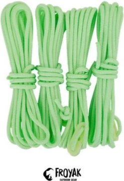 Froyak Glow-in-the-dark Scheerlijnen - Scheerlijn Voor Tent - Werken Op Zonlicht - 4 Stuks