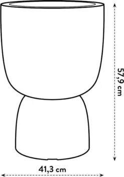 Elho Pure Coupe 41 - Bloempot Voor Binnen & Buiten - Ø 41.3 X H 57.9 Cm - Zwart/Zwart -Camping Series Winkel 843x1200