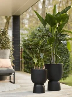 Elho Pure Coupe 41 - Bloempot Voor Binnen & Buiten - Ø 41.3 X H 57.9 Cm - Zwart/Zwart -Camping Series Winkel 900x1200 10