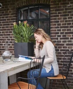 Capi Europe - Bloempot Vierkant Smooth NL - 50x50x50 - Zwart - Voor Binnen En Buiten - KBL904 -Camping Series Winkel 983x1200 1