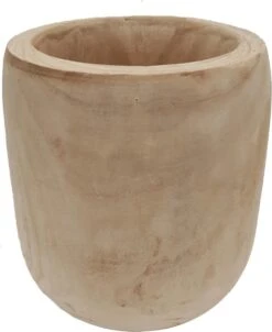 Mica Decorations Pia Bloempot - H31 X Ø31 Cm - Paulownia Hout - Lichtbruin -Camping Series Winkel 983x1200