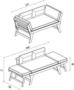Loungebank Tuin FSC Antraciet – Makkelijk Verstelbaar Lounge Bank Balkon – Tuinbank Lounge Hardhout FSC – Perfecthomeshop -Camping Series Winkel 984x1200 1