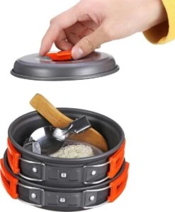 Camping Outdoor Kookset 13-delig Camping Servies En Pannen Pannenset Keukengerei - BPA-vrij & Geen Giftige Stoffen - Opvouwbaar & Licht - Ideaal Voor Reizen, Festival, Wandelen -Camping Series Winkel 989x1200