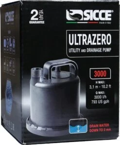 Sicce Ultra Zero - Vlakzuiger - Dompelpomp - Wateroverlast - 3000 L/h -Camping Series Winkel 998x1200 1